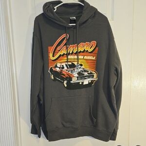 Green Retro Sweatshirt Hoodie, CAMARO AMERICAN MUSCLE